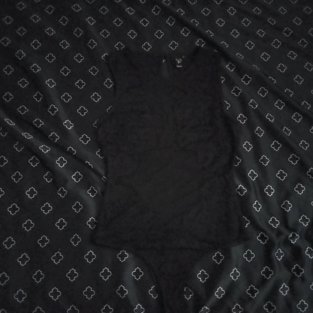 Black Sleeveless Bodysuit